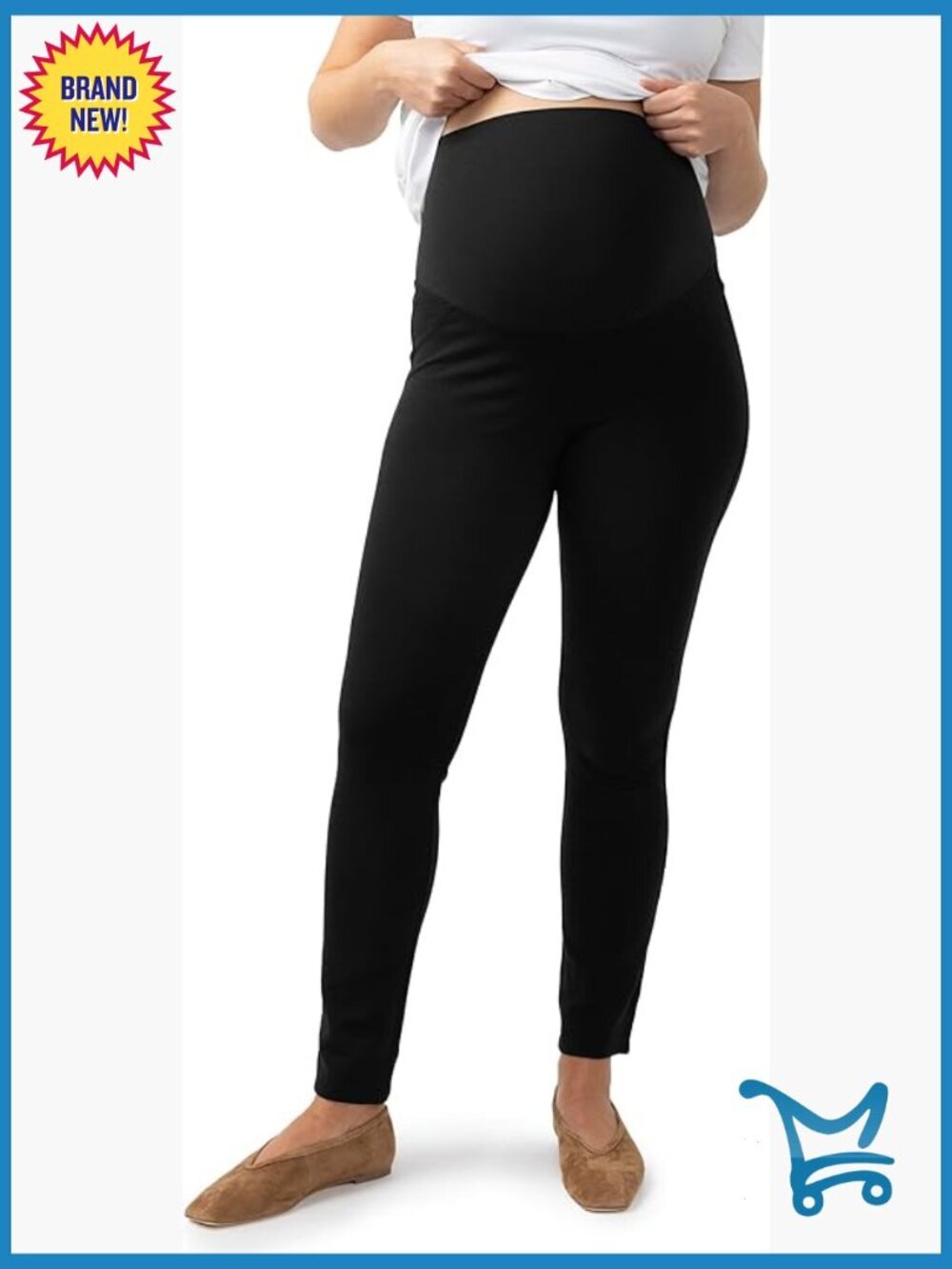 Maternity Ponte Pants - Stretchy Over-The-Belly Work Pants